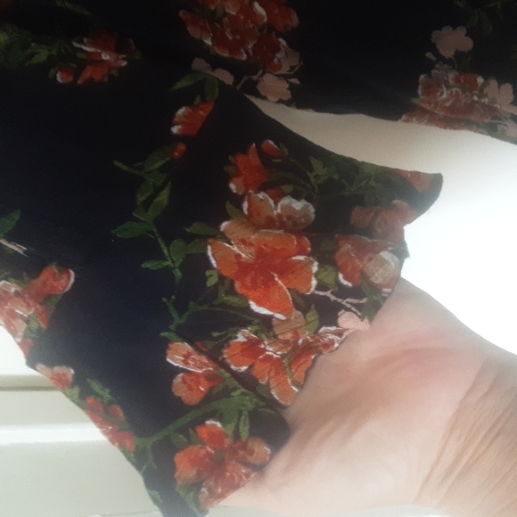 Kori America Navy Fall Floral Dress Sz M - Picture 4 of 7